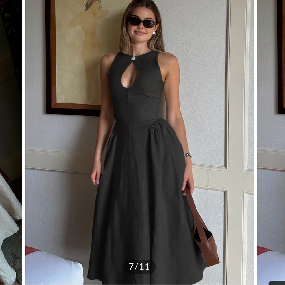 NWT COMMENSE Linen Dress, Medium